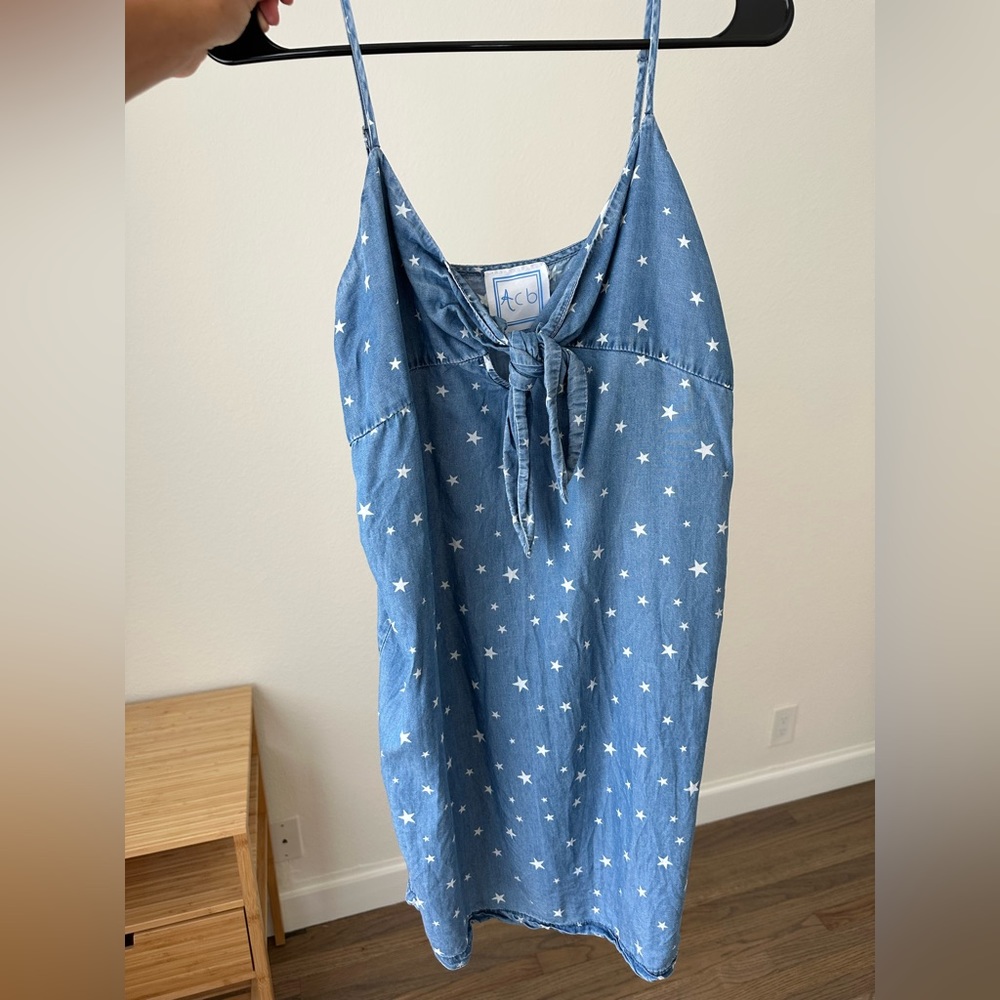 Blue and white star dress